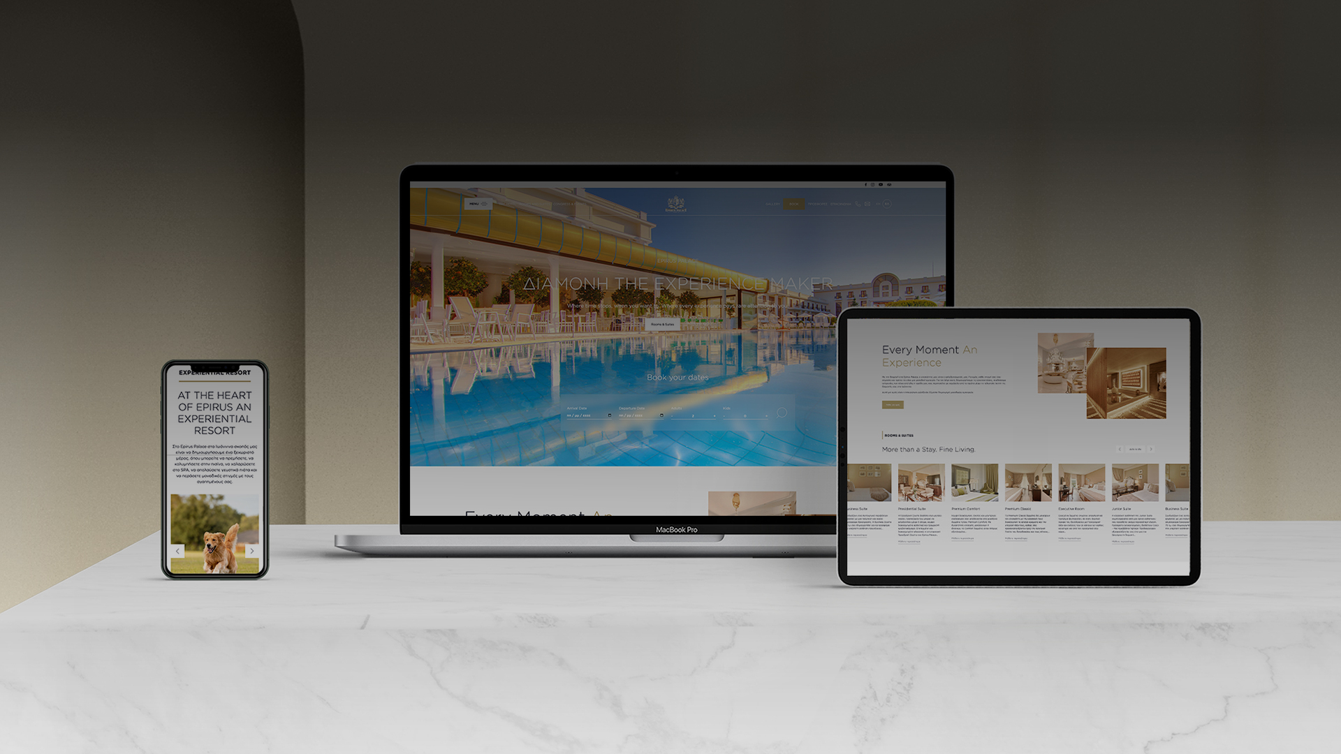web site development epiruspalace hotel