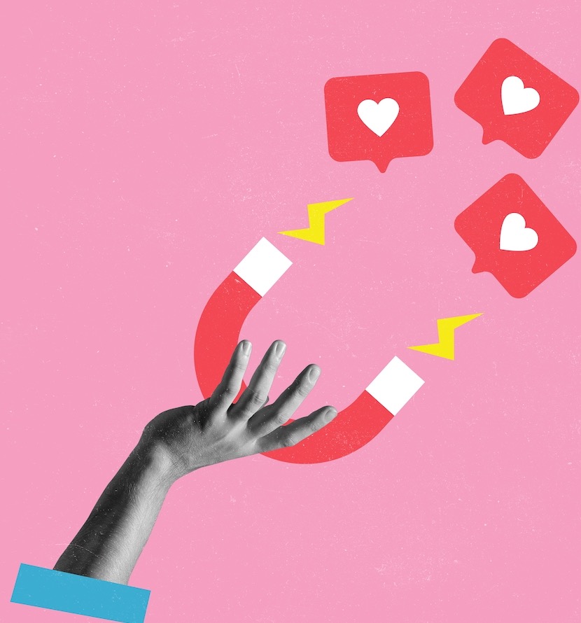 Conemporary,Art,Collage,With,Female,Hand,Holding,Magnet,And,Magnetizing - White Space | Digital Marketing Agency